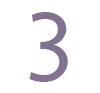The number 3 to show that the third step to dental implants in San Francisco is the healing process